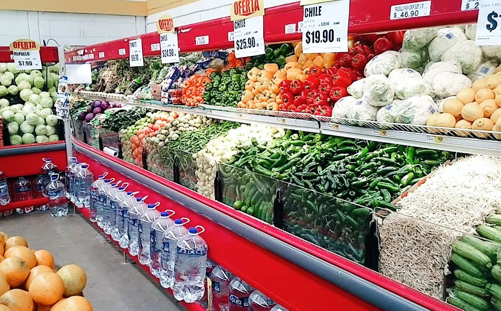 Fresh produce display at Super Ley